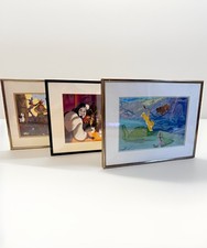 Limited Edition Disney Studio Lithograph set of 3 & Vintage 101 Dalmatian Barbie picture