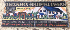 1930s-40s Oelsner’s Colonial Tavern Matchbook Cover Covington Kentucky picture