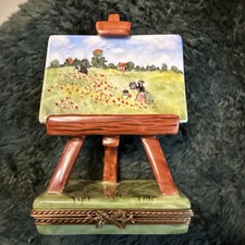Limoges France le Coquelicots Porcelain Claude Monet Limoges Paint Main Scene picture