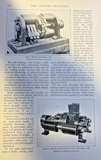 1905 Charles F. Brush Invention Development of Electric Arc Light illustrated picture