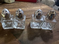 (4) Vintage Clear Glass Miniature 2