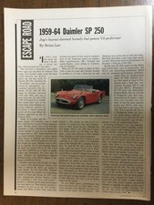 AW 3950 Article Escape Road 1959 - 1964 Daimler SP 250 1 page picture
