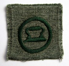 Vintage 1928-1933 Girl Scout LAUNDRESS BADGE Flat Iron Ironing Patch Grey SQUARE picture