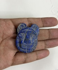 RARE Antiquities Sekhmet Goddess Head Genuine Lapis Lazuli Stone Egyptian BCE picture
