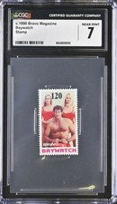 1990’s German Bravo Magazine Star Stamp BAYWATCH CGC 7 Pop 1 Pamela Anderson picture