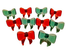10 Red & Green Mixed Bow Lights for Ceramic Christmas Tree bulbs  *NEW* picture