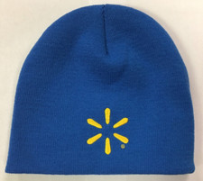 Walmart Associate LIGHT BLUE Embroidered Knit/ Beanie Spark Design BRAND NEW picture