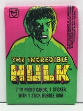 1979 Topps INCREDIBLE HULK Unopened Wax Pack 1 pack from Box TV Ring Pop Var picture