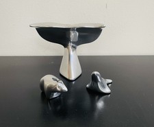 VTG MCM Set Of3 Hoselton Canada Aluminum Figurines Wales Tale Seal,Bear Numbered picture