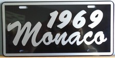 1969 MONACO Metal License Plate Fits Dodge Police 383 440 Wagon Classic Garage picture