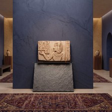 Cleopatra relief carved limestone portrait of the legendary queen, Historic reli picture