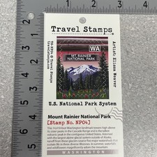Decal - Travel Stamp - Mt Rainier National Park- Brand New  picture