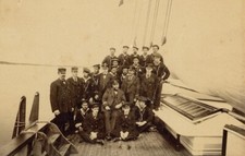 Royal Navy Sailors Photo Set 1870 HMSC Osprey Schooner 8x10 Photo Seamen British picture