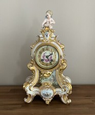 ANTIQUE FRENCH VION & BAURY PORCELAIN CLOCK JE CALDWELL PHILADELPHIA MOVEMENT picture