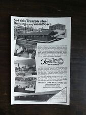 Vintage 1917 Truscon Steel Buildings Original Ad 222 picture