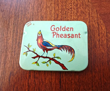 Vintage Golden Pheasant Condom Litho Tin Prophylactic W H Reed & co Near Mint picture