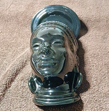 1977 Vintage Atlantic Mold African Tribal Woman Wall Sculpture Signed picture