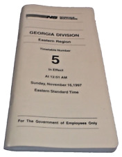 NOVEMBER 1997 NORFOLK SOUTHERN GEORGIA DIVISION EMPLOYEE TIMETABLE #5 picture
