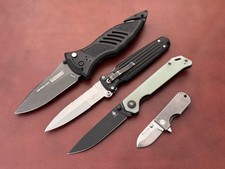 Lot Of 4 Folding Knives Gerber Applegate 154CM USA CQD Mark I Kizer M390 WESN D2 picture