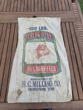 Vintage H.C. Milling Co Ham-co 100lb Cloth Feedsack Morristown Tennessee picture