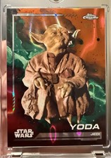 2024 Topps Chrome Star Wars Yoda Lava Refractor /10 picture