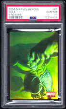 Marvel PSA 10 Hulk - 2008 Marvel Heroes Stickers Hulk PSA 10 (Pop 4) picture