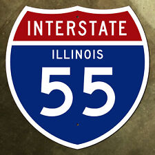 Illinois interstate route 55 highway marker road sign 12x12 Chicago US 66 picture