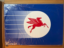 Mobil Pegasus Logo Gas & Oil Advertising Sign *NOS* 24”h x 36”w picture
