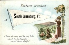 South Lunenburg VT Letter Writing Comic c1910s Vintage Postcard picture