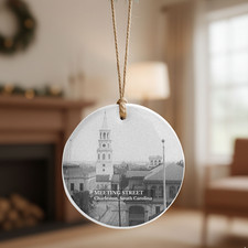Meeting Street Charleston SC 1907 Historic Photo Christmas Ornament 2.75