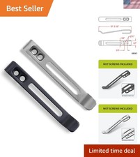 Everyday Carry Knife Clips - 2PCS Stainless Steel for Secure Ambidextrous Use picture
