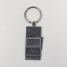 Vintage Imperial Palace Las Vegas Nevada Slot Machine Pewter Keychain  picture
