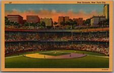 Vintage 1937 POLO GROUNDS New York City Postcard Giants Baseball Curteich Linen picture