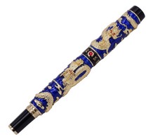 Jinhao Metal Calligraphy Pen Fountain Pen Vintage Double Dragon / Phoenix Gift picture