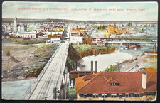 1906 Spokane WA Monroe St Bridge Lower Falls Courthouse - Postcard picture