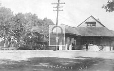 Railroad Train Station Depot Woodmere New York NY Reprint Postcard picture