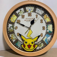 Seiko Pokemon Pikachu Wall Clock, 1990, Rare, Tested Working, Animation, Japan picture