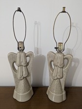 Vintage Pair Of  Mid  Century Modern Atomic Era Lamps picture