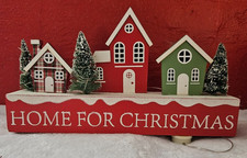 Holiday Style LED Lighted Wooden Christmas Village House Sign Home For Christmas picture