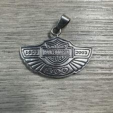 Harley Davidson 100 Year Anniversary Silver Necklace Charm TE-49 MEXICO 92.5 % picture