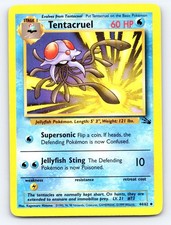 Tentacruel 44/62 Uncommon Fossil Pokemon Unlimited Lightly Played picture