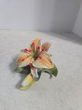 Vintage Porcelain Tiger Lily Sculpture picture