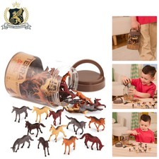 Terra By Battat - 60pc Wild Horses Set in Tube - Realistic Miniature Figures picture