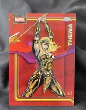 2026 Topps Chrome Marvel #176 THENA 5/5 True Red Refractor SSP -Bookend MINT🔥👌 picture