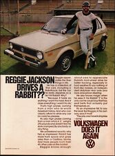 1978 Vintage ad Volkswagen Rabbit retro car Auto baseball player Reggie Jackson picture