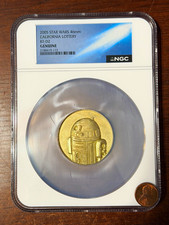 California Lottery 2005 Star Wars R2-D2 46mm Genuine Token NGC Holder picture