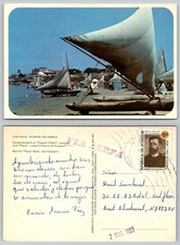 Vintage Playas Beach Ecuador Postcard 1983 Guayaquil Sailboats picture
