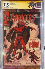 Avengers #57 1968 CGC 7.5 SS Roy Thomas 1st Vision Custom Label Silver Age Key picture