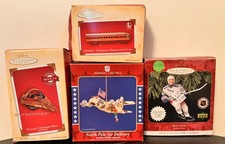 Hallmark Keepsake Lot of 4 Vintage Ornaments, North Pole Air Delivery, Gretzky.. picture