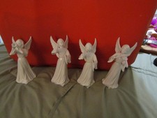Vintage Schmid Bros Porcelain Angels 4 Musician Figurines Japan Band picture